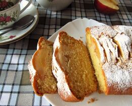 Яблочный кекс с яблоками