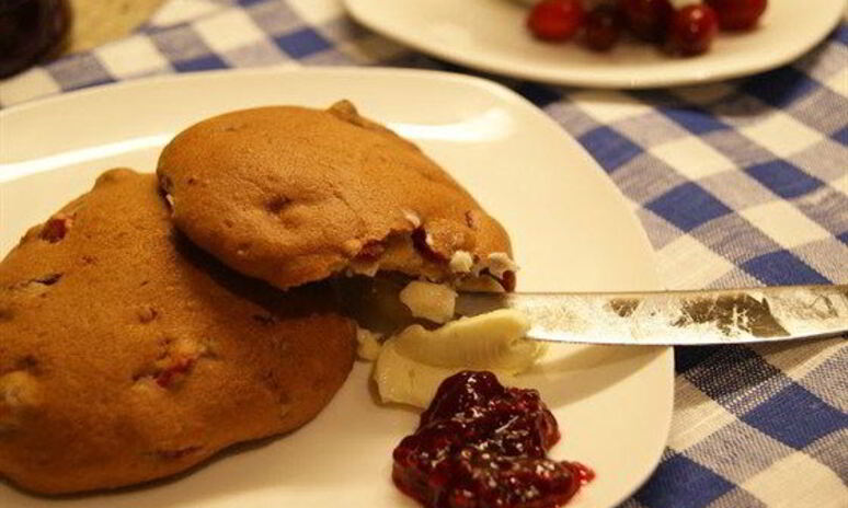 Рецепт английские сконы с клюквой