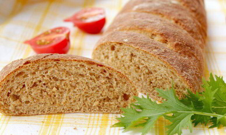 Рецепт батон цельнозерновой с отрубями