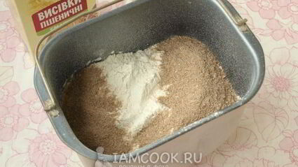 белый хлеб с отрубями в хлебопечке