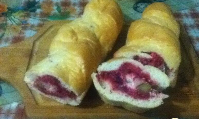 Рецепт фаршированный багет — шуба в шубе