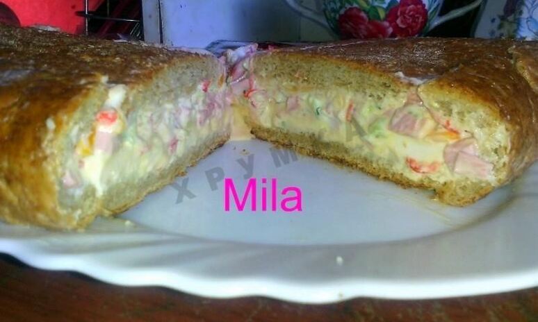 Рецепт фаршированный хлеб