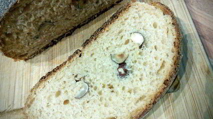 хлеб на печеных яблоках с орешками