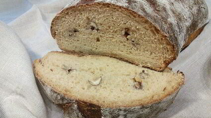 хлеб на печеных яблоках с орешками