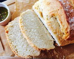 Хрустящий белый хлеб без замеса