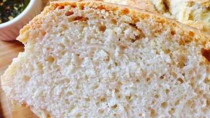 хрустящий белый хлеб без замеса