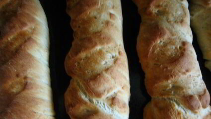 овсяно-горчичные крученые багеты