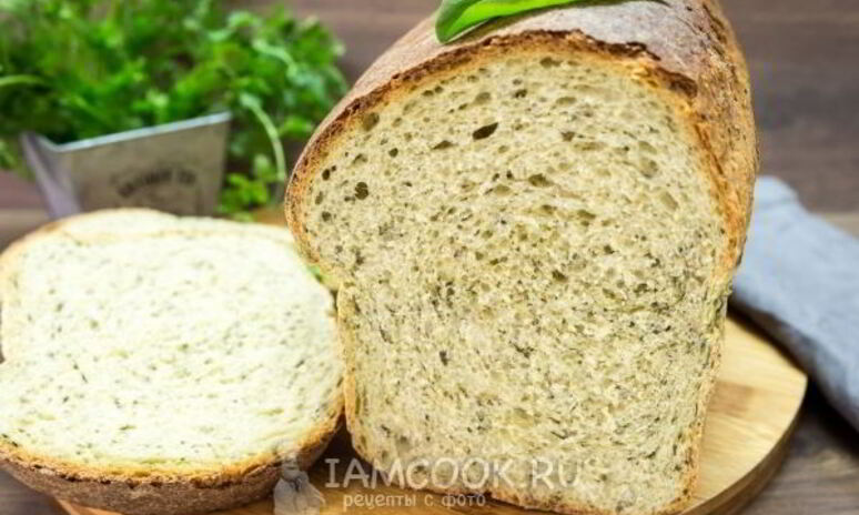 Рецепт шпинатный хлеб с цельнозерновой мукой в духовке