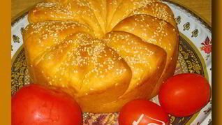 Томатный хлеб с кунжутом