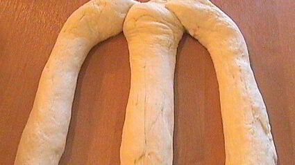 творожный хлеб плетенка