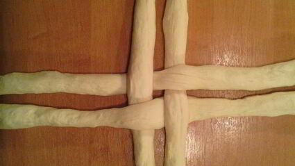 творожный хлеб плетенка