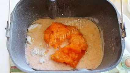 тыквенный хлеб в хлебопечке