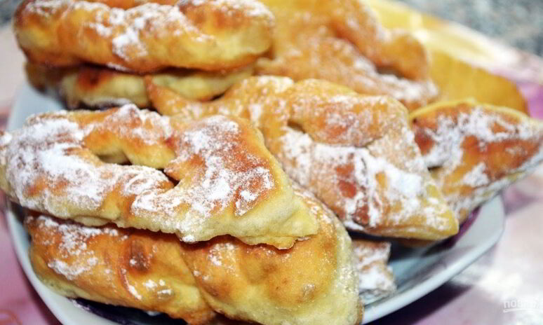 Рецепт хворост на кефире мягкий