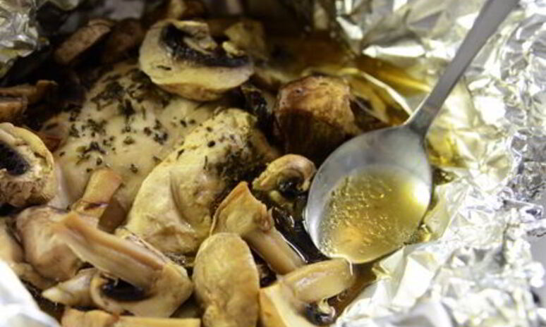 Рецепт конвертики с курицей и грибами