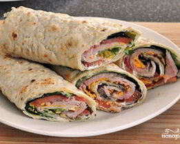 Лаваш с беконом и сыром