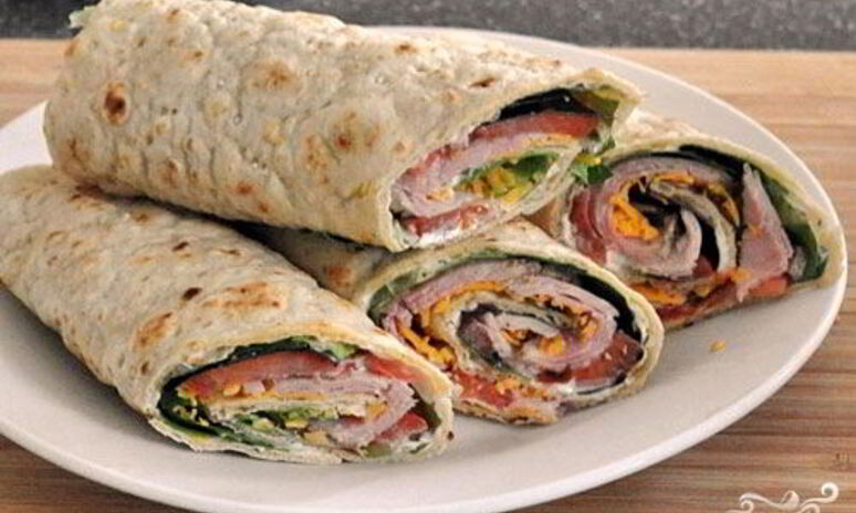 Рецепт лаваш с беконом и сыром