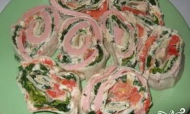 Рецепт лаваш с колбасой