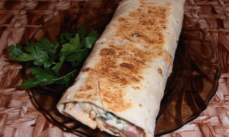 Рецепт лаваш с копченой курицей