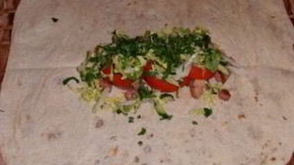 лаваш с копченой курицей