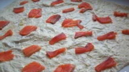 лаваш с красной рыбой и сыром