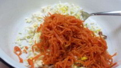 лаваш с курицей и корейской морковкой