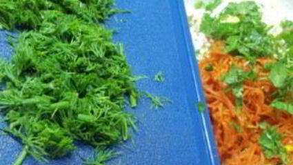 лаваш с курицей и корейской морковкой