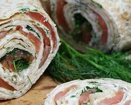 Лаваш с лососем