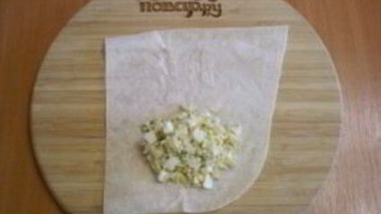 лаваш с рисом и яйцом