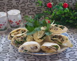 Лаваш с шампиньонами