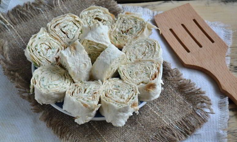 Рецепт лаваш с сыром и укропом