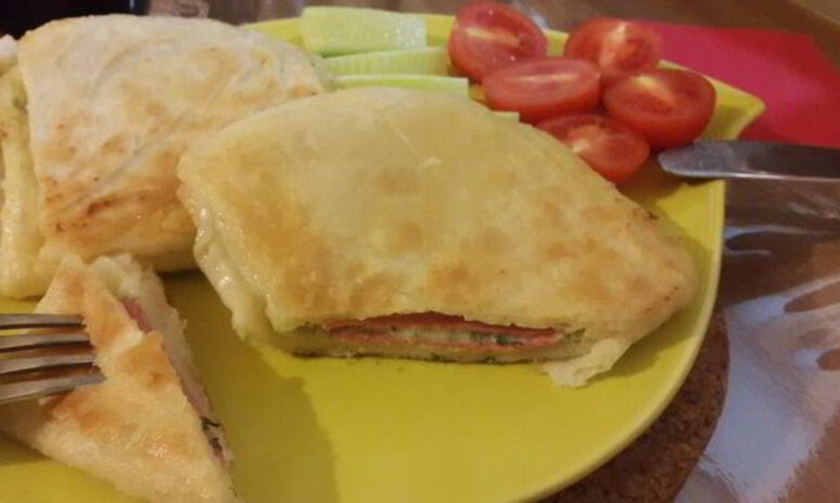 Рецепт лаваш с сыром и зеленью