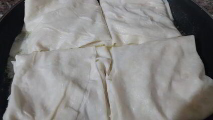 лаваш с сыром и зеленью