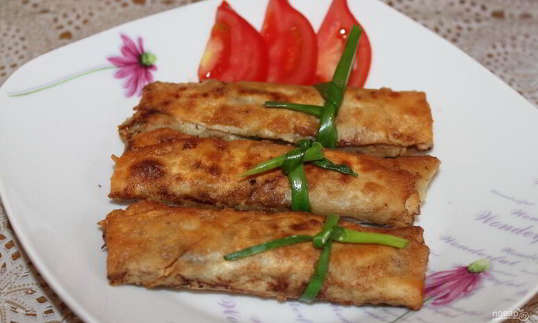 Рецепт лаваш с зеленым луком