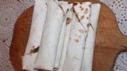 лаваш с зеленым луком