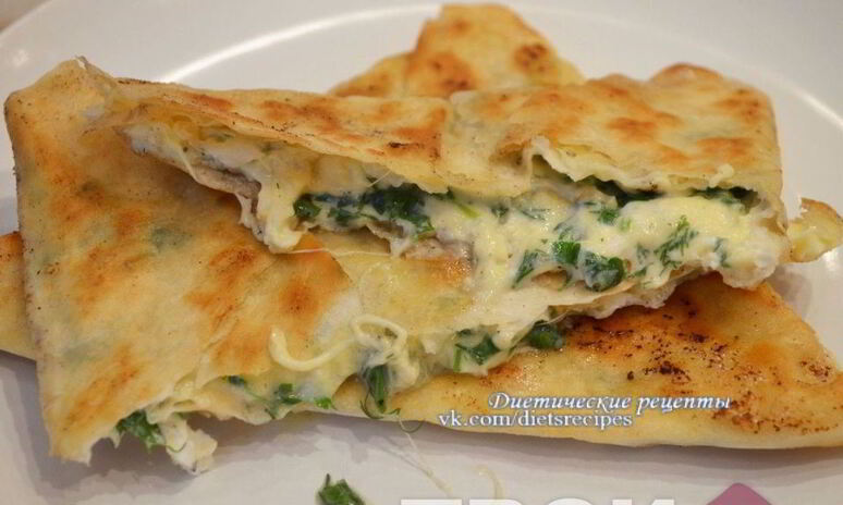 Рецепт лаваш с зеленью и сыром