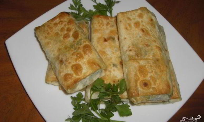 Рецепт лаваш с зеленью