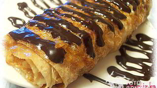 Яблочные рулетики из лаваша