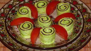 Закуска из лаваша Улитки