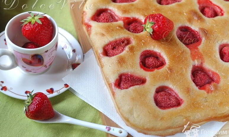 Рецепт фокачча с клубникой