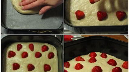 фокачча с клубникой