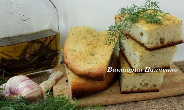 Рецепт картофельная фокачча с печеным чесноком и укропом