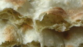 Хлеб-лепешка с ореховой травой