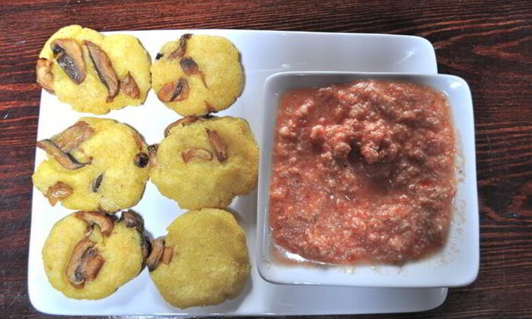 Рецепт кукурузные лепешки с грибами