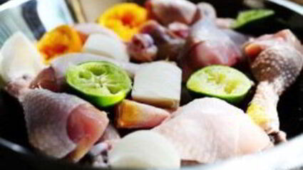 куриные ножки в цитрусовом маринаде не лепешках