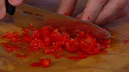 лепешка с имбирем, чили и кинзой