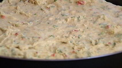 лепешка с имбирем, чили и кинзой