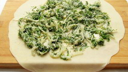 лепешки с брынзой и зеленью