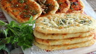 Лепешки с сыром в духовке
