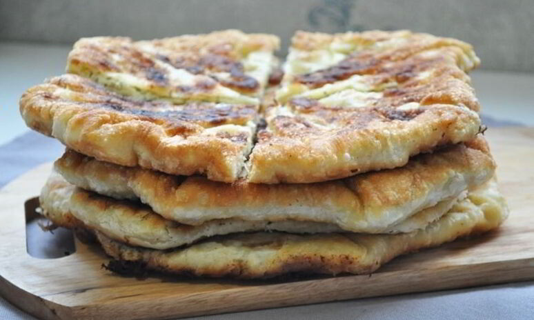 Рецепт лепешки с творогом и укропом