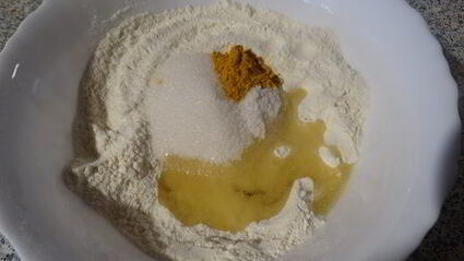 манные лепёшки с куркумой